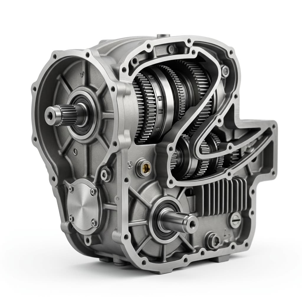Cutaway automatic gearbox internals used to trace the 01M gear ratio and final drive calculation path