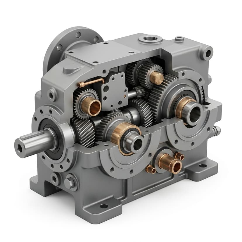 Hollow shaft robotized gearbox - large bore hollow shaft