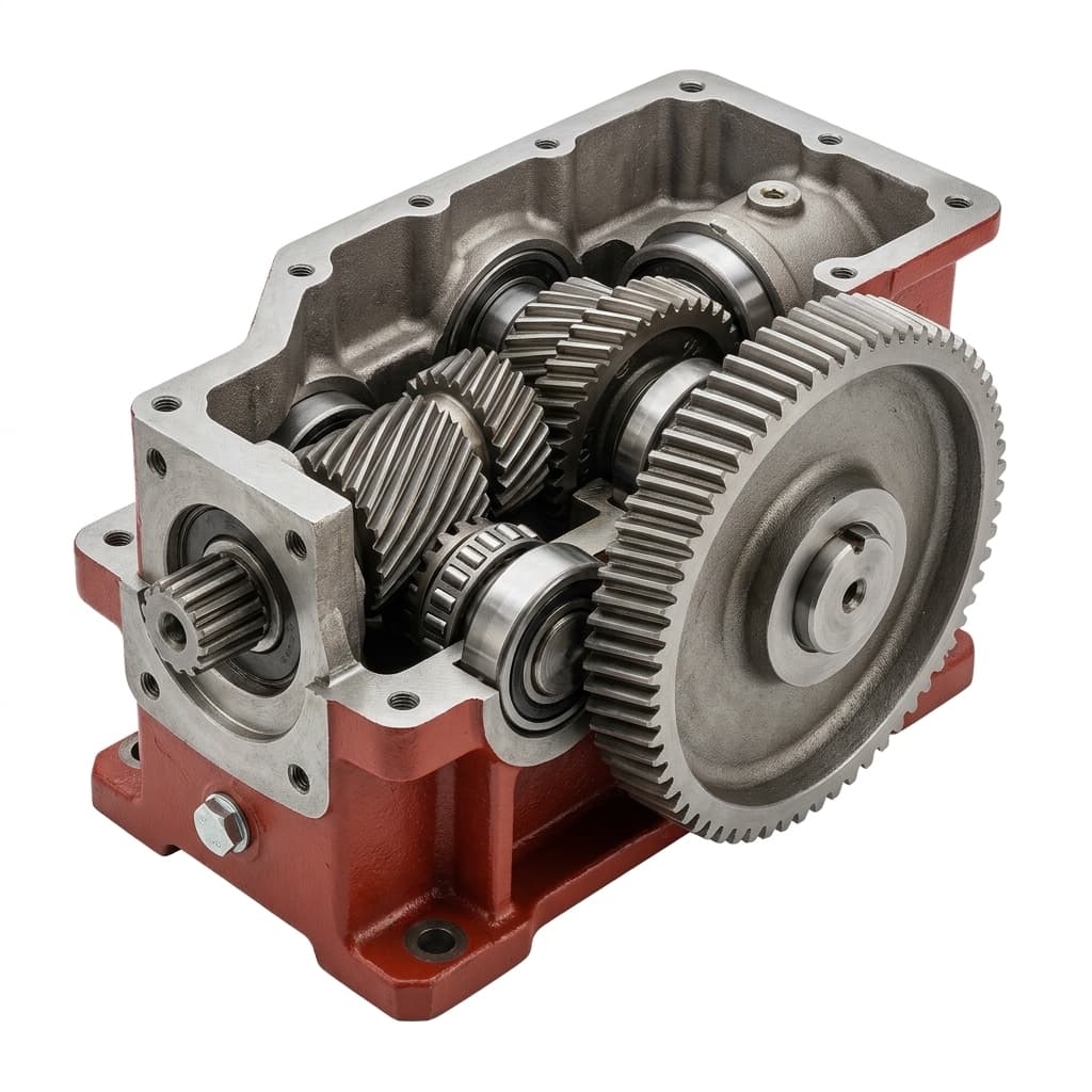 Cutaway automatic gearbox internals used to trace the 01M gear ratio and final drive calculation path
